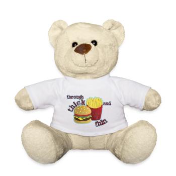Burger with fries - Teddy Bear - golden orange - Front