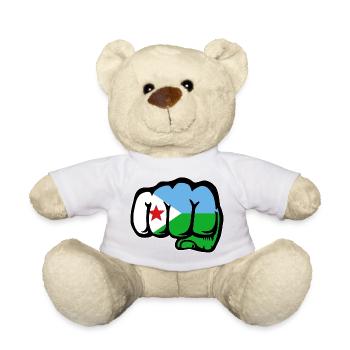 Dschibuti Flagge Faust - Teddy - Goldorange - Vorne