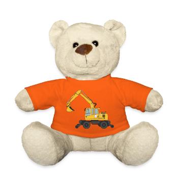 Road-rail excavator Excavator track construction - Teddy Bear - golden orange - Front