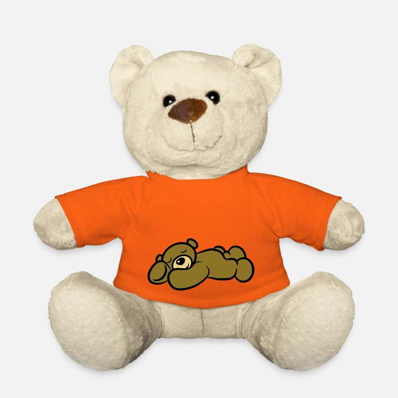 Teddybär schlafen müde süss - Teddy - Goldorange