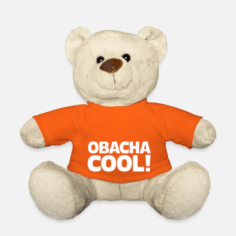 Obacha cool! Lustiger schwäbischer Spruch Geschenk - Teddy - Goldorange