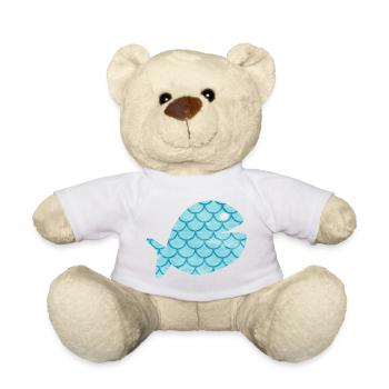 Fisch Schuppen Muster Meer maritim Ozean Hamburg - Teddy - Goldorange - Vorne