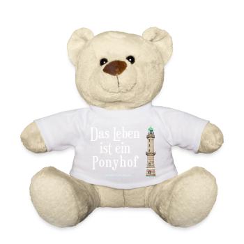 Warnemünde, Leben ist ein Ponyhof, Handzeichnung - Teddy - Goldorange - Vorne