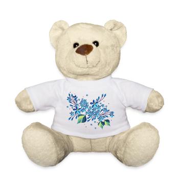 Fliederzweig –Elegante Blautöne im modernen Design - Teddy - Goldorange - Vorne