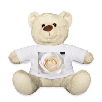 Sleek White Rose for Printing - Teddy Bear - golden orange - Front