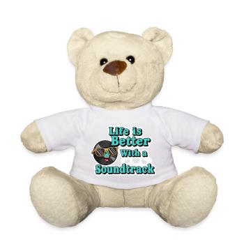 Life is Better With a Soundtrack - Teddy Bear - golden orange - Front
