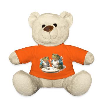 Frog Dinner: Fly on a Plate - Teddy Bear - golden orange - Front