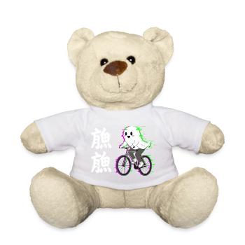 Neon-Geist auf dem Fahrrad - Teddy - Goldorange - Vorne
