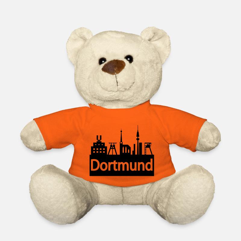 Skyline Dortmund - Teddy Bear - golden orange