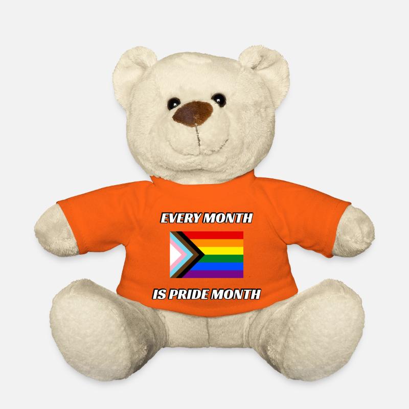 Jeder Monat ist Pride-Monat Fortschritt Pride-Flagge - Teddy - Goldorange