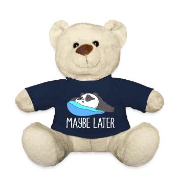 Faul Prokrastination Faulenzer Faulheit - Teddy - French Navy - Vorne