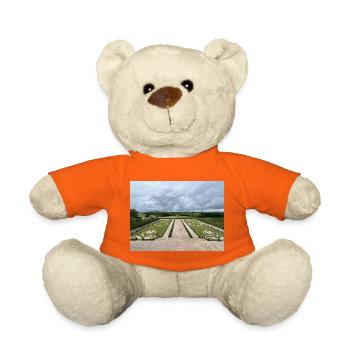 French Garden of the Château de Chambord - Teddy Bear - golden orange - Front