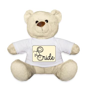 WEDDING CYCLING BIKE BRIDE HEN PARTY - Teddy Bear - golden orange - Front