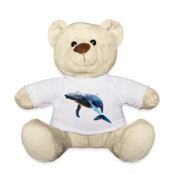 Blue Whale Whale Blue Whales Whale Song Diver Ocean Whales - Teddy Bear - golden orange - Front