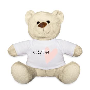 E-Heart Minimal - Cute - Teddy Bear - golden orange - Front