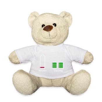 Maman avec des jumeaux – niveau de batterie - Nounours - orange doré - Devant