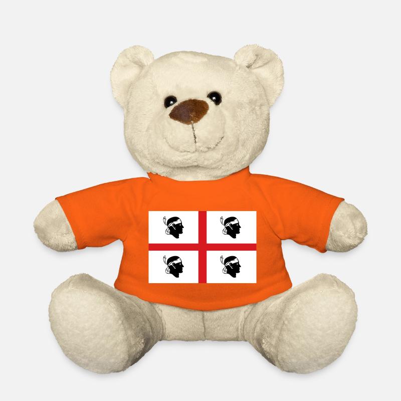 drapeau d’autocollant de Sardaigne autocollant drapeau Sardaigne - Nounours - orange doré