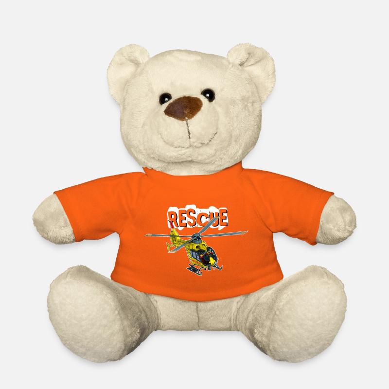 Helicopter rescue - Teddy Bear - golden orange
