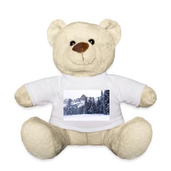 Winter panorama of the Belluno Dolomites - Teddy Bear - golden orange - Front