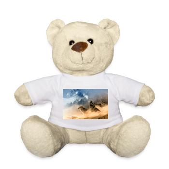 Wölfe heulen den Mond an / Schöne Wölfe - Teddy - Goldorange - Vorne
