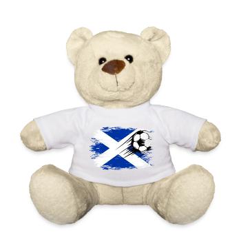 Scotland flag football used - Teddy Bear - golden orange - Front