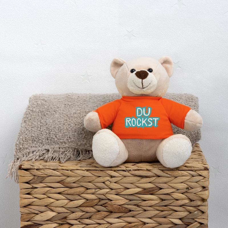 Du Rockst Design Geschenkidee Teddy