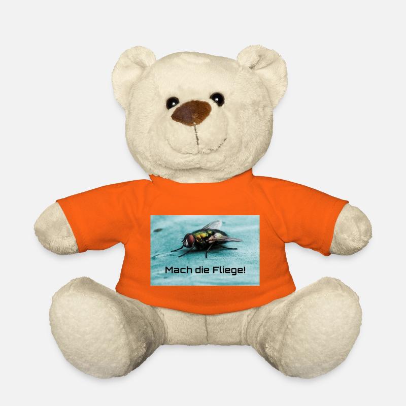 Fliege Motiv: Mach die Fliege! - Teddy - Goldorange