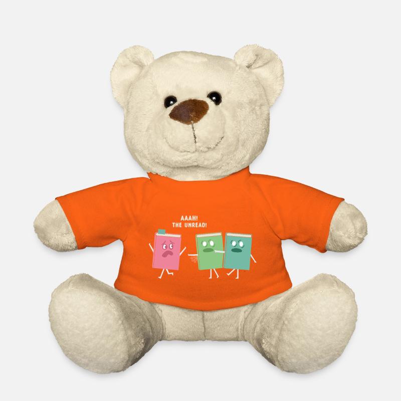 Reader Bookaholic Love Books Lesezeichen – Lustiges Buch - Teddy - Goldorange
