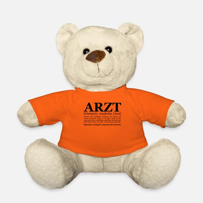 lustiges Arzt Geschenk Ärztin Ärzte Doktor Idee - Teddy - Goldorange