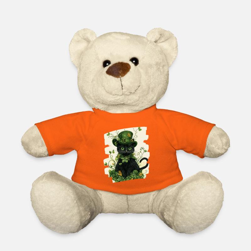 St Patricks day Katze - Teddy - Goldorange