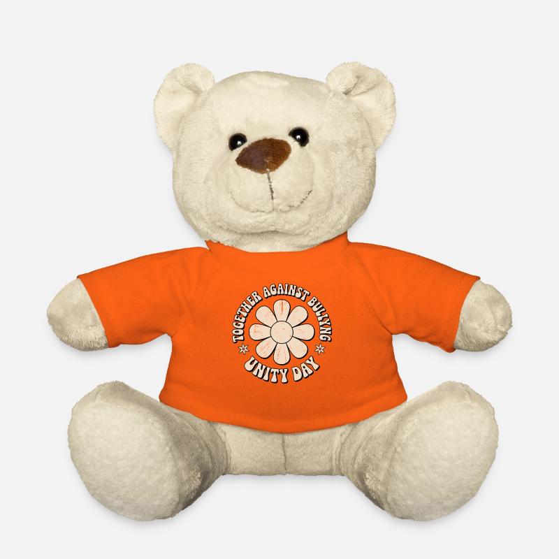 Ensemble contre le harcèlement - Nounours - orange doré