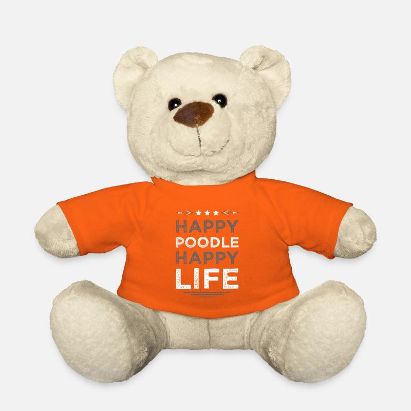 Pudel Lebensfreude Motiv - Teddy - Goldorange