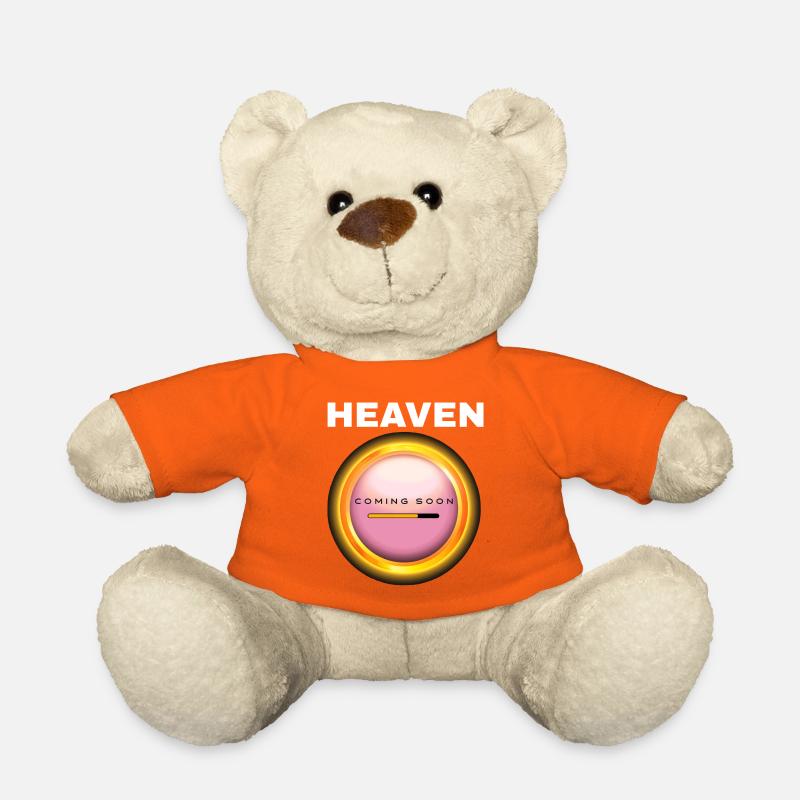 Heaven Coming Soon - Teddy Bear - golden orange