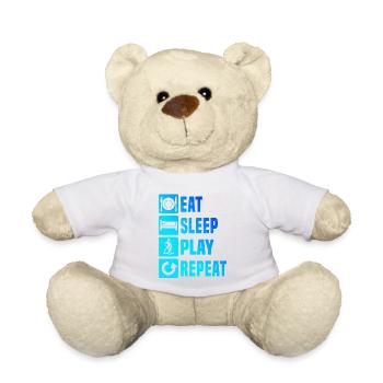 Modern Floorball Artwork - Teddy Bear - golden orange - Front