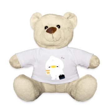 Kawaii Duck Coffee Moment - Teddy Bear - golden orange - Front