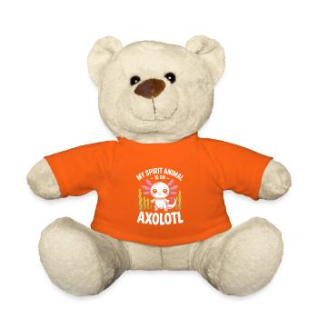 Axolotl Spirit Animal Tee - Teddy Bear - golden orange - Front