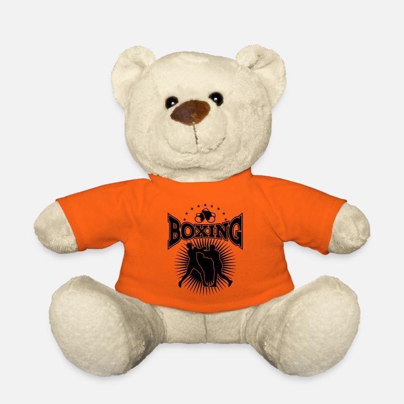 boxing - Teddy Bear - golden orange