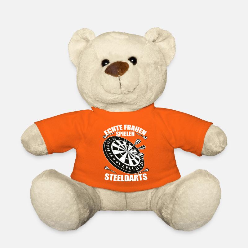 Echte Frauen Spielen SteelDarts - Teddy - Goldorange