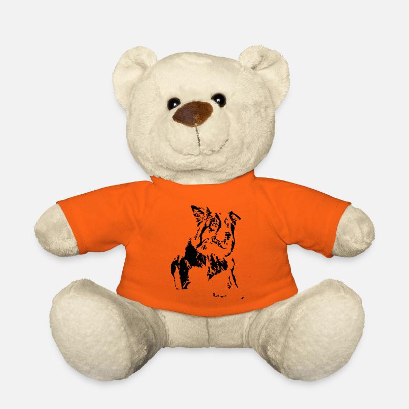 Conception de border collie de chien - Nounours - orange doré