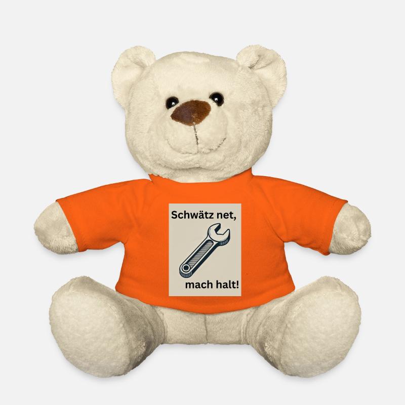 Schwätz net, mach halt! - Teddy - Goldorange