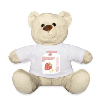 Erdbeer-Milch-Box-Illustration - Teddy - Goldorange - Vorne