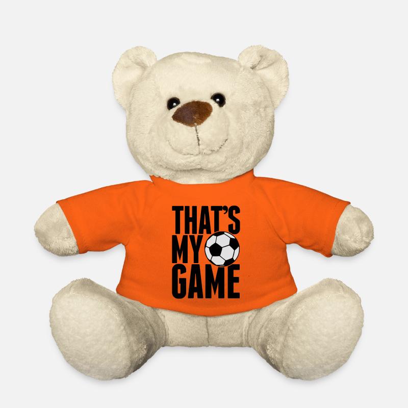 that's my game - soccer - Teddy Bear - golden orange