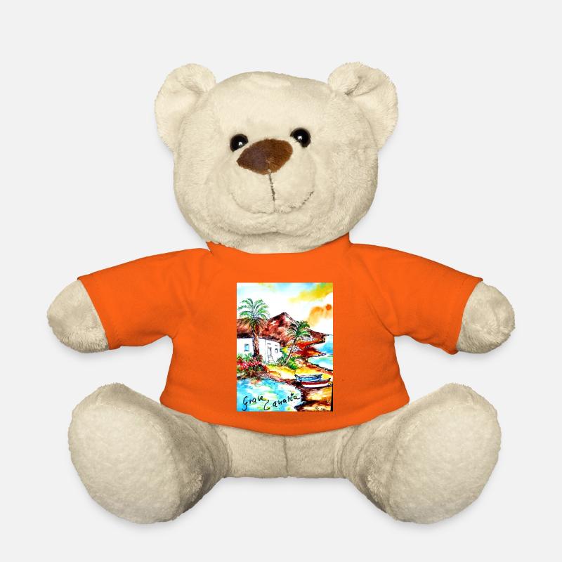 EG Urlaub I Gran Canaria I Insel I Geschenkidee - Teddy - Goldorange
