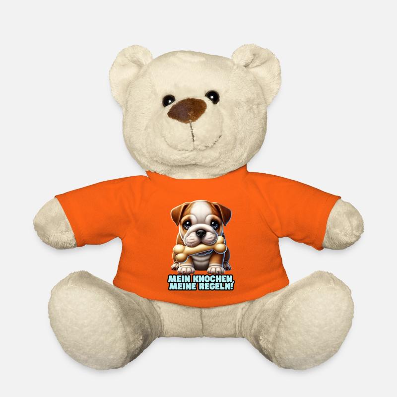 Knochen - Teddy - Goldorange