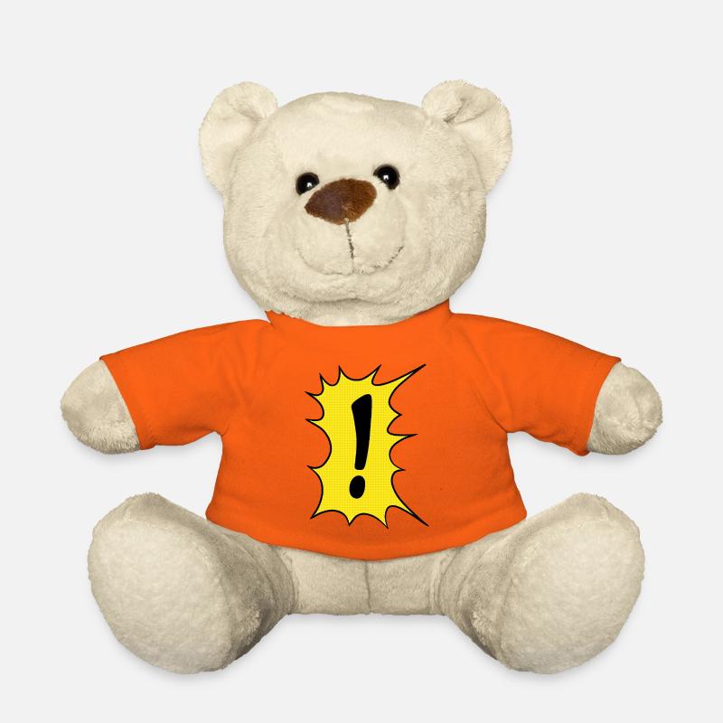 Le point d’exclamation dans le style bande dessinée - Nounours - orange doré