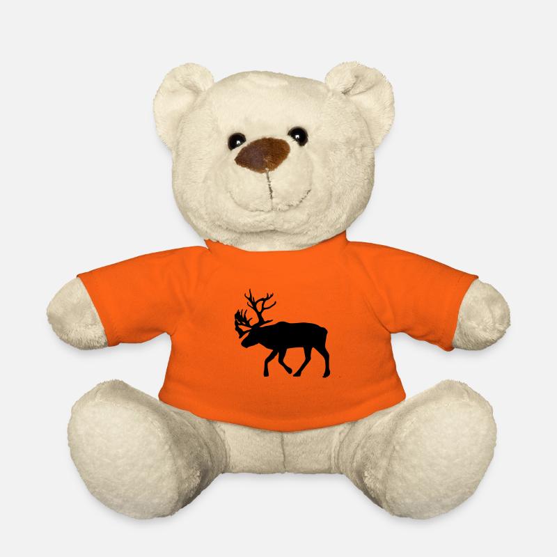 caribou - renne - noël - Nounours - orange doré