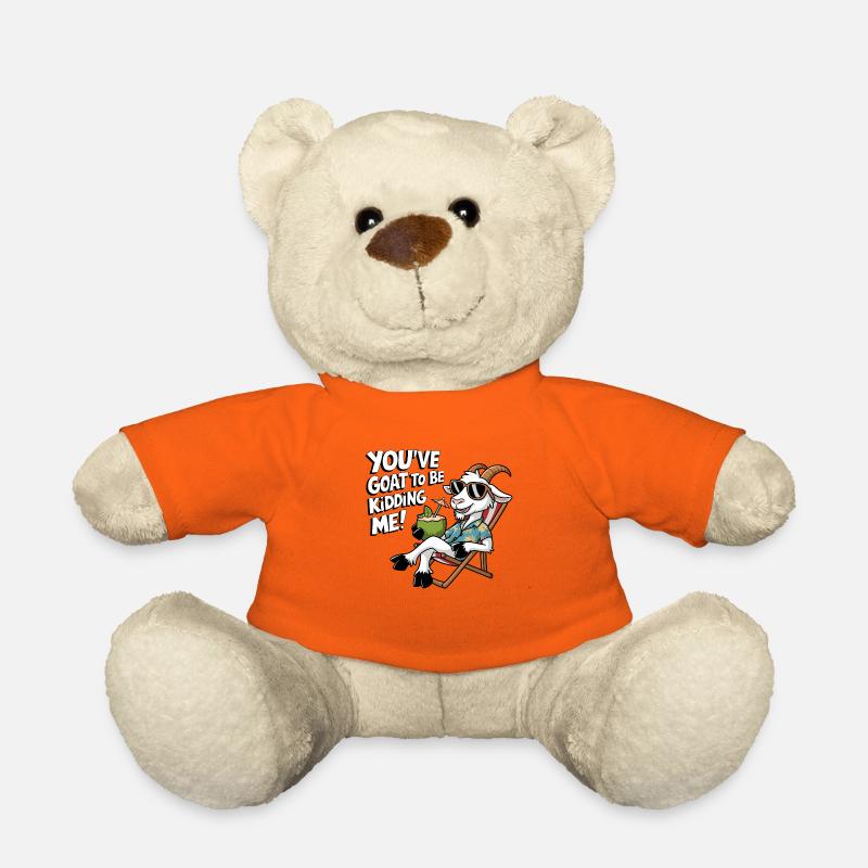 Tu as de la chèvre pour te moquer de moi ! - Nounours - orange doré