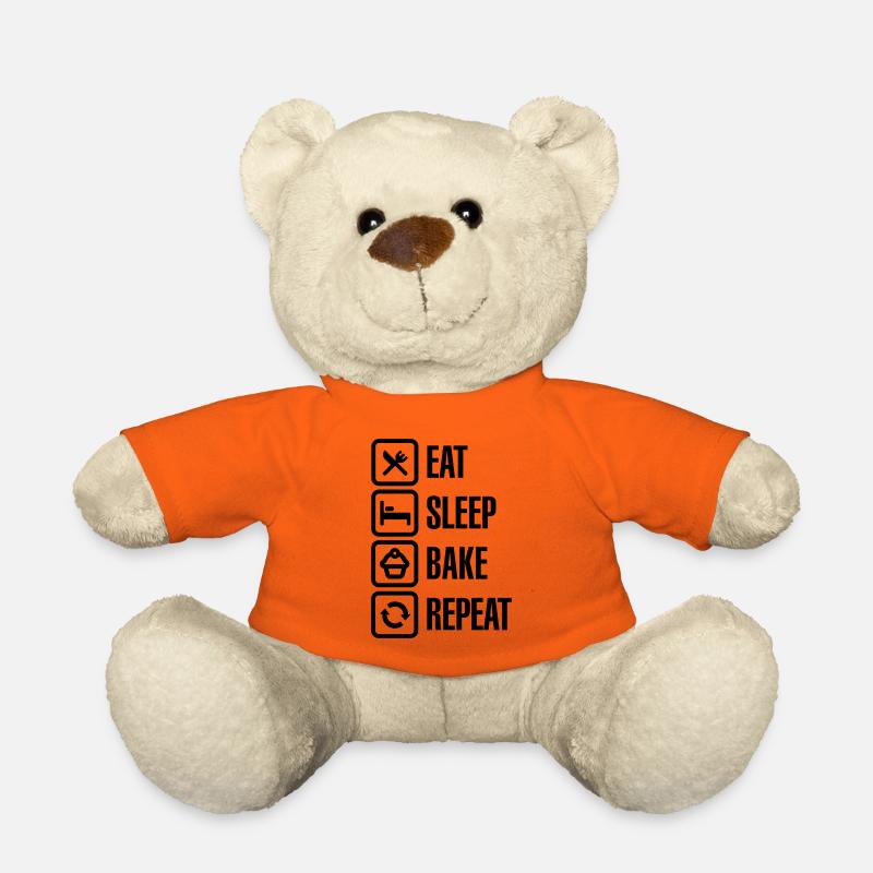 Eat Sleep Bake Repeat - Nounours - orange doré