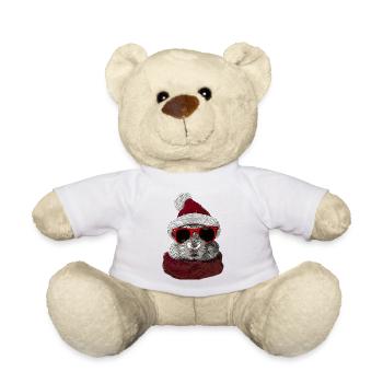 Hase Brille Weihnachten Weihnachtsmotiv Kaninchen - Teddy - Goldorange - Vorne