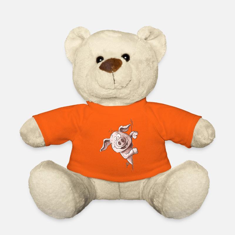 Drolliges Schweinchen Schwein Wutz Wutzchen - Teddy - Goldorange